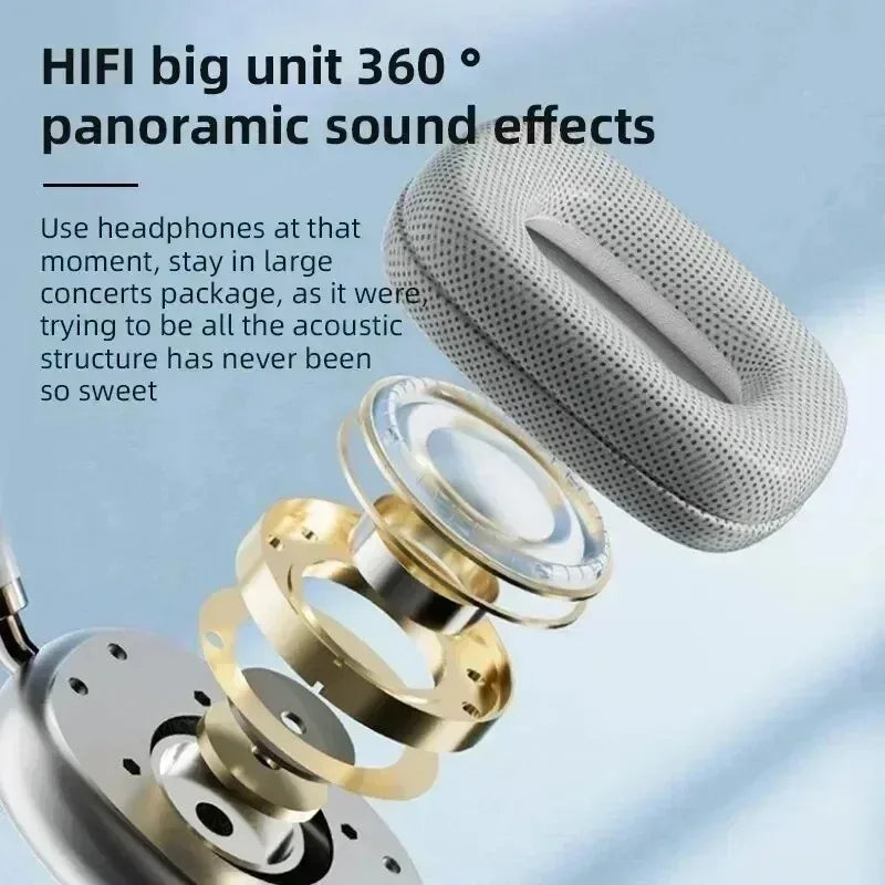 New P9 Pro Max Headset Wireless Bluetooth Earphones